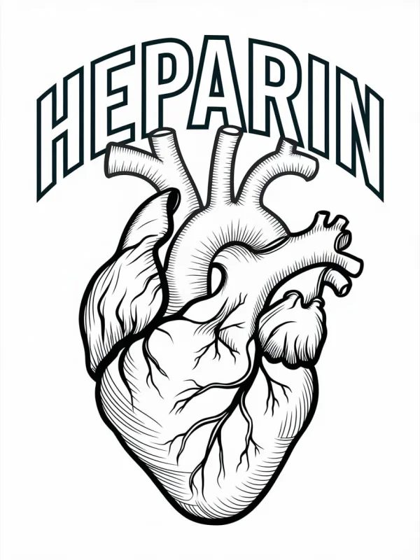 Anatomical human heart, realistic medical illustration style — free printable medical anatomy coloring book page