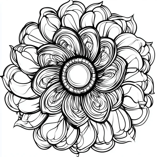 Intricate mandala pattern, mandala style — free printable coloring page