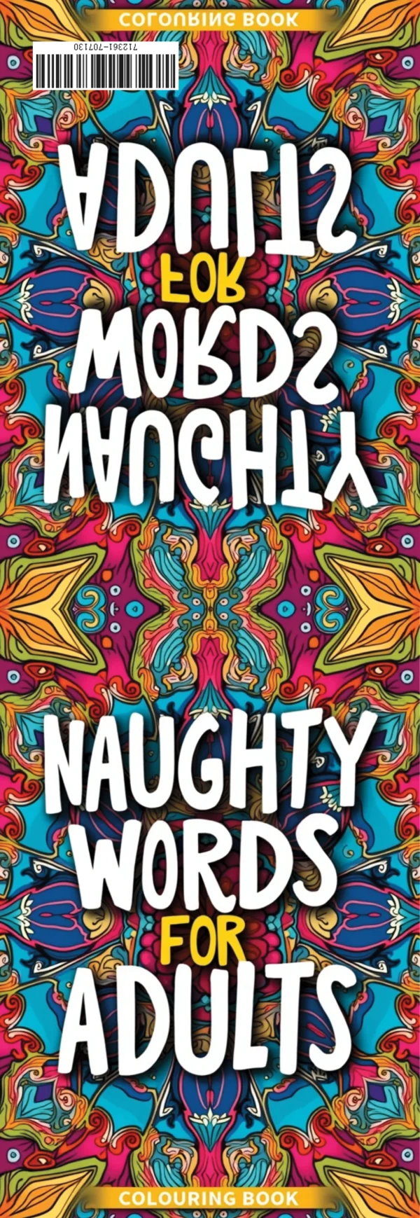 Colouring book cover, naughty words for adults — free printable adult coloring book page