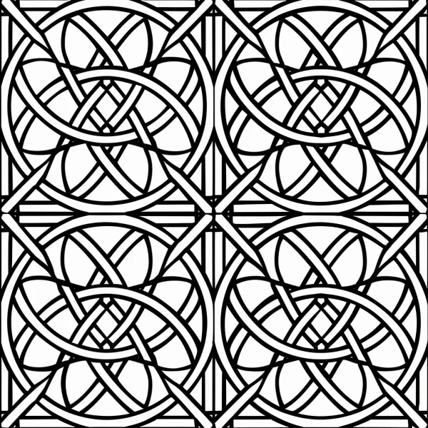 Celtic knot repeating patterns, cultural celtic style — free printable celtic coloring book page