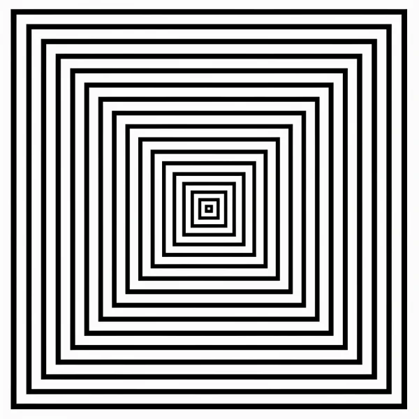 Nested square geometric pattern, abstract style — free printable order coloring book page