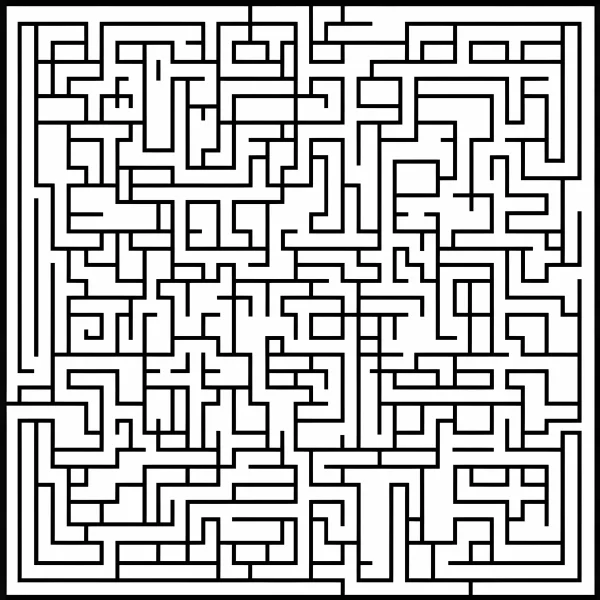 Intricate maze, geometric style — free printable maze coloring book page