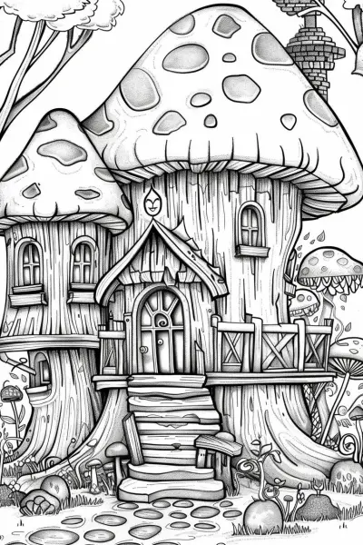 mushroom — coloring page collection